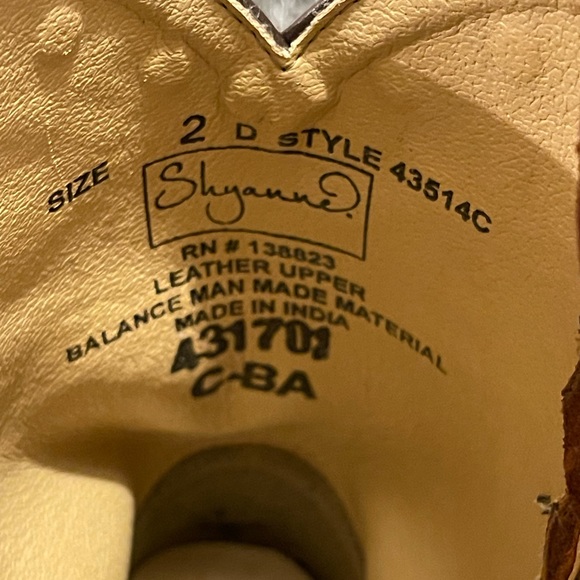 ❌SOLD❌ NWOT Shyanne Fringe Leather Suede Boots Brown Girls Sz 2 - Picture 6 of 12